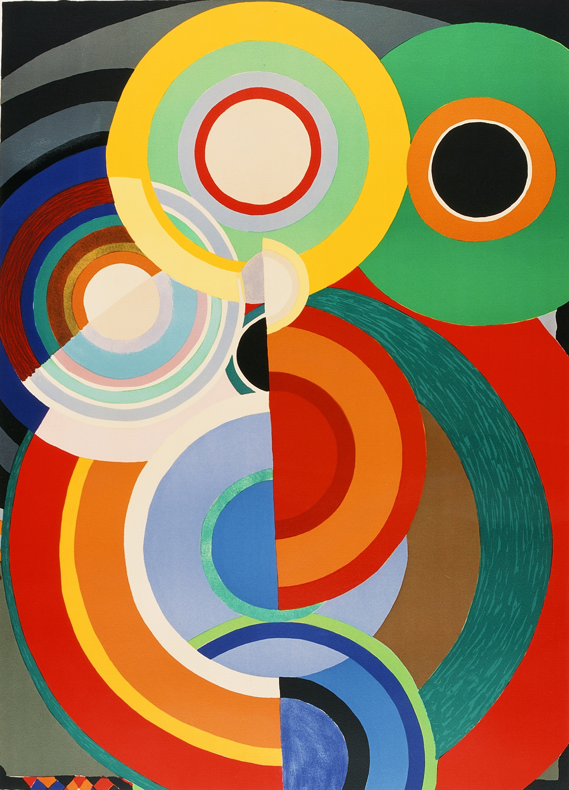 Sonia DELAUNAY, Automne, 1965, lithographie en couleurs, collection musée des Beaux-Arts de Brest