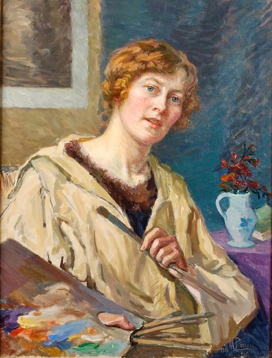 Mary Piriou, Autoportrait, 1916, huile sur toile, collection Musée des Beaux-Arts de Brest métropole, Don de Madame Rigoussen, 2003