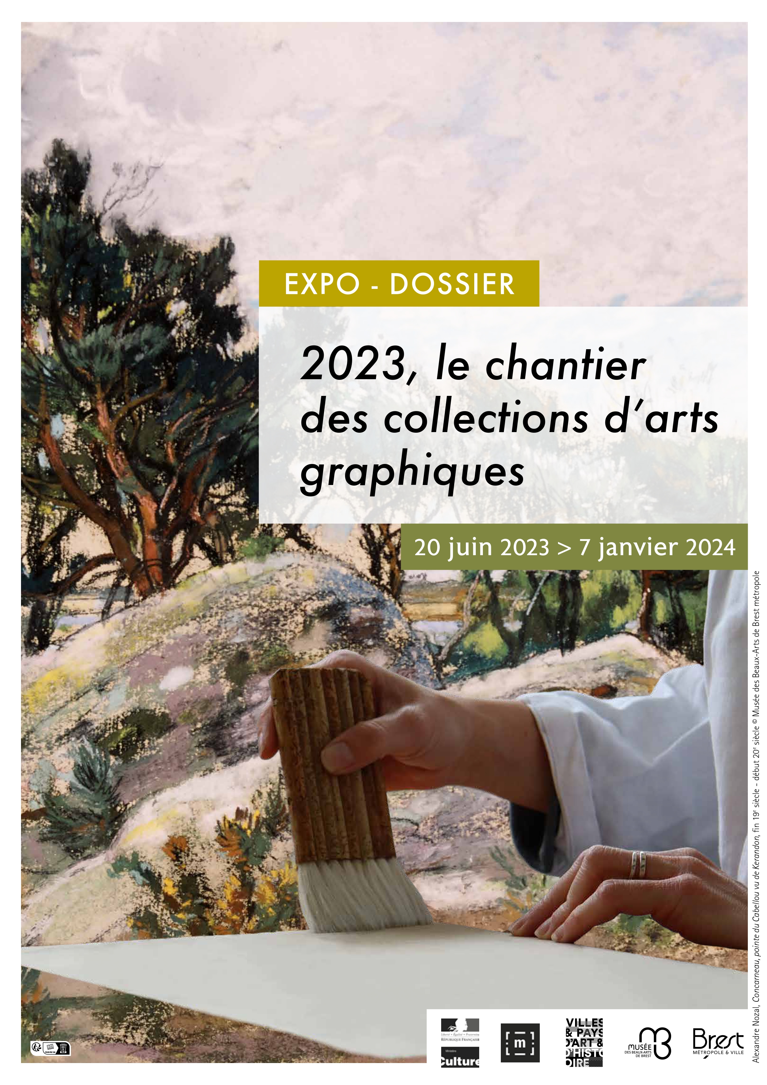 Affiche de l'exposition 2023, le chantier des collections d'arts graphiques