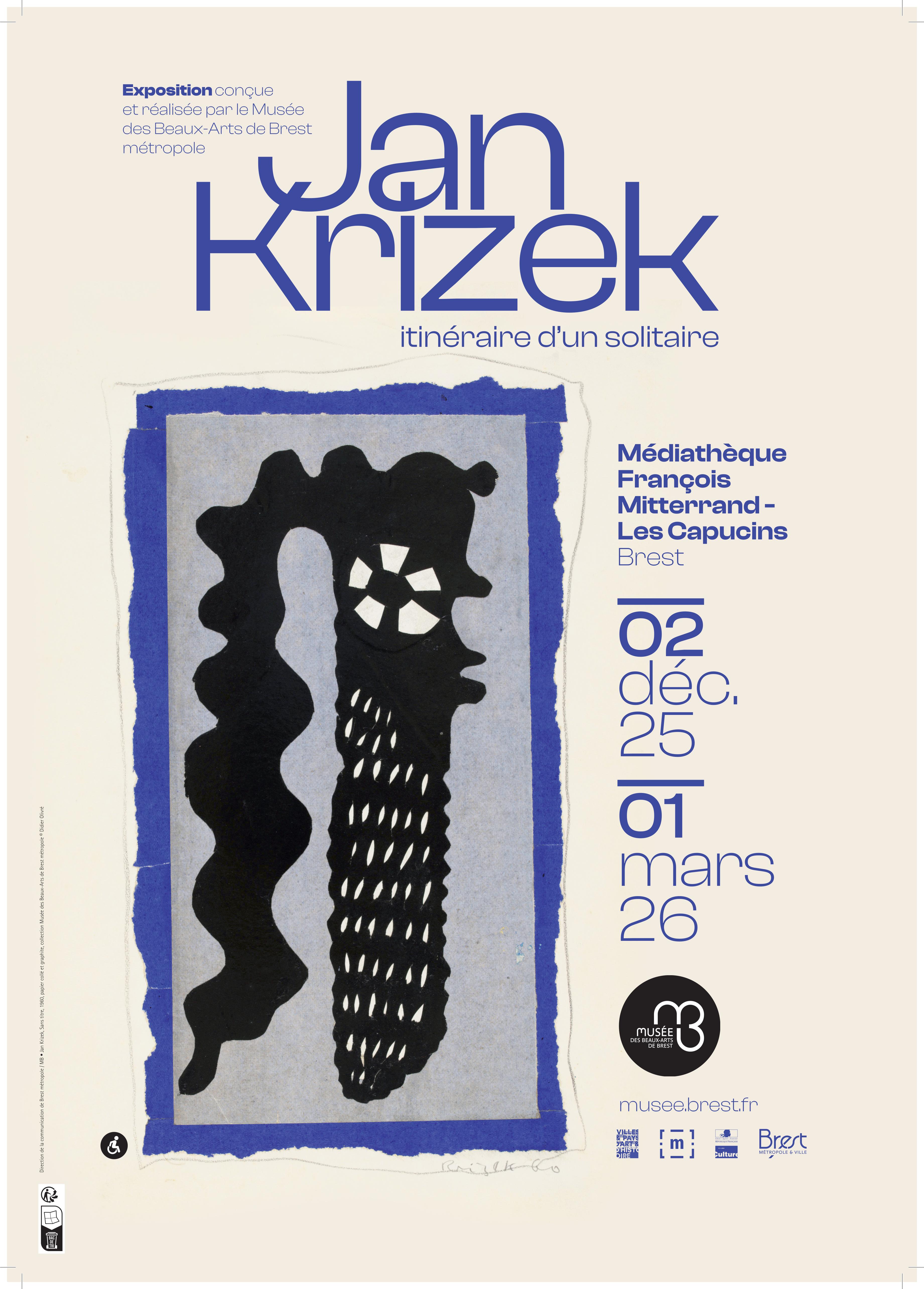 Affiche de l'exposition consacrée à l'artiste Jan Krizek