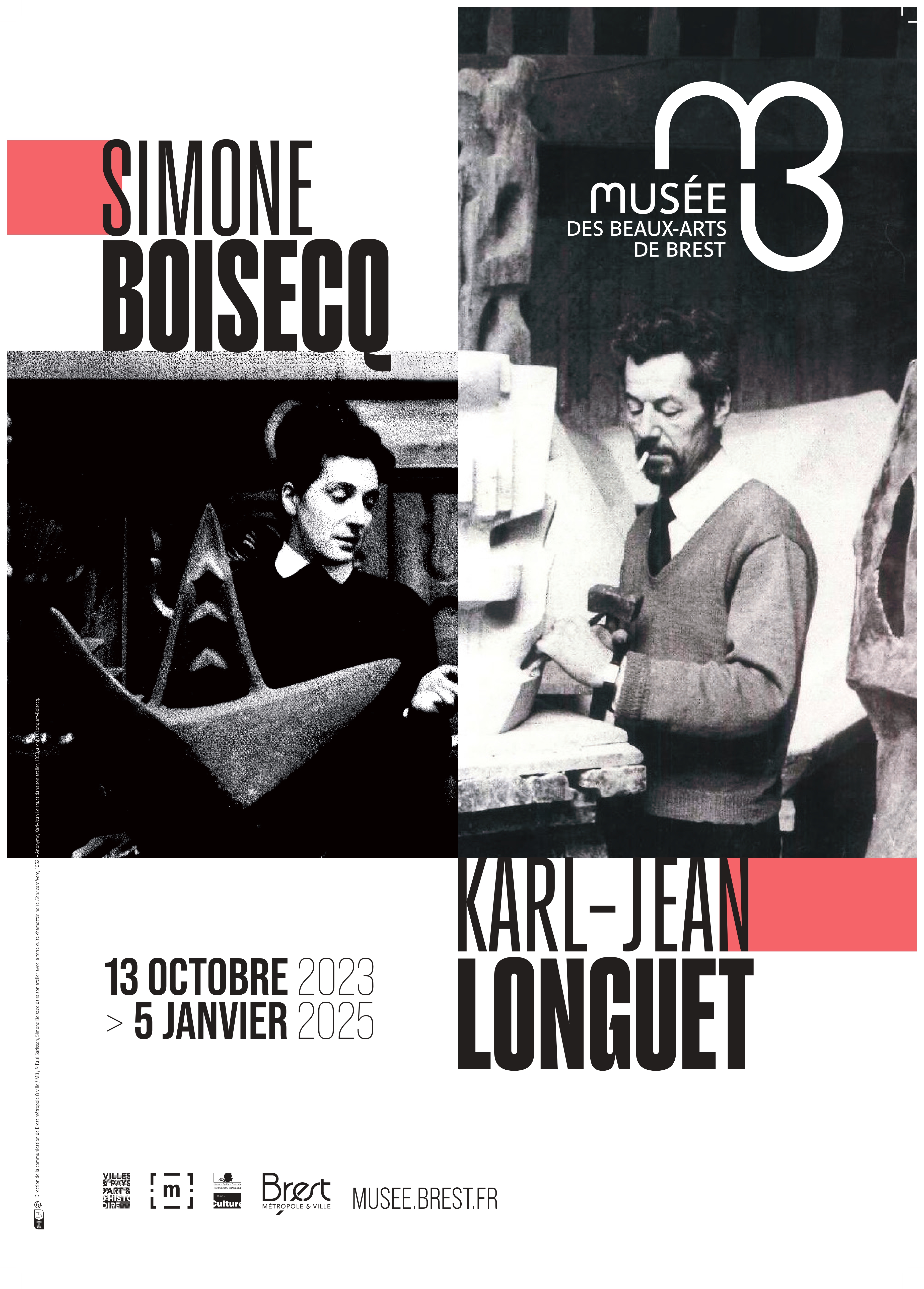 Affiche de l'exposition Simone Boisecq et Karl-Jean Longuet