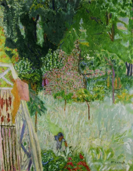 Pierre BONNARD, Le pommier fleuri ou Le balcon à Vernonnet, vers 1920, huile sur toile, collection musée des Beaux-Arts de Brest