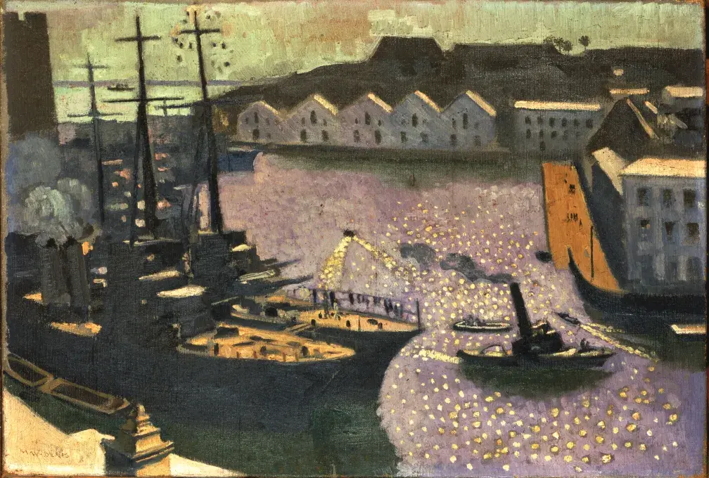 Maurice DENIS, Le port de Brest, 1932, huile sur toile, collection musée des Beaux-Arts de Brest