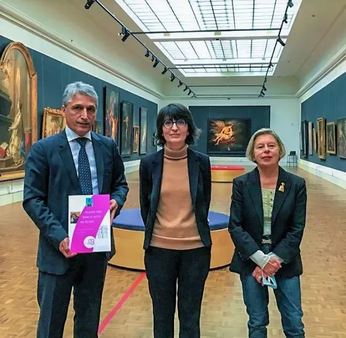 Le projet scientifique et culturel présenté par (de gauche à droite sur la photo) Réza Salami, Sophie Lessard et Annick Trinquet (Amis du musée) porte en lui les contours du musée des Beaux-arts de Brest métropole pour le XXIè siècle.