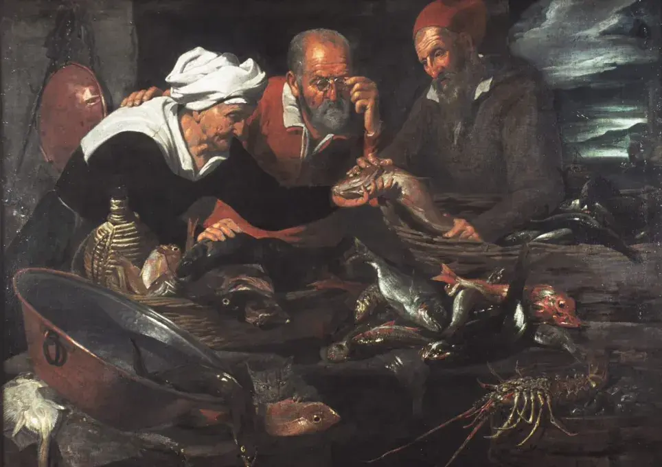 Document 1 - Guiseppe Recco, Étal de poissons, huile sur toile