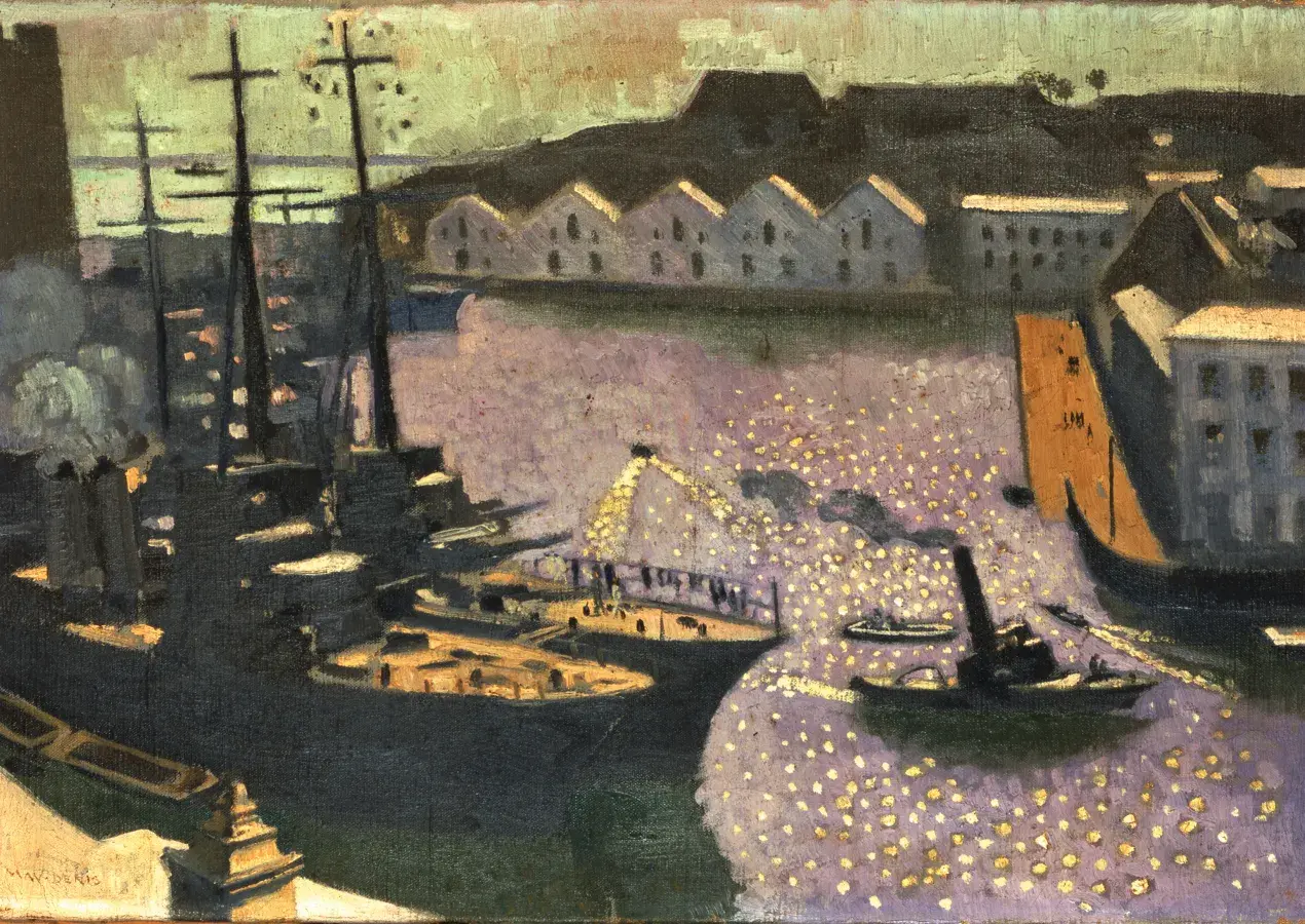 Maurice DENIS, Le port de Brest, 1932, huile sur toile, collection musée des Beaux-Arts de Brest