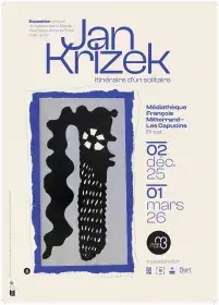 Affiche de l'exposition consacrée à l'artiste Jan Krizek
