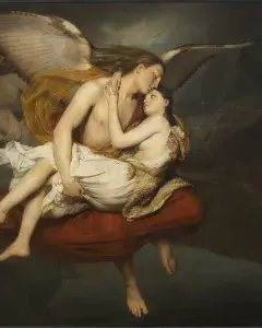 François-Édouard CIBOT, Les amours des anges au moment du déluge,1834, huile sur toile, collection musée des Beaux-Arts de Brest