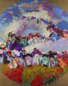 Jean-Julien LEMORDANT, La danse bretonne, 1912, huile sur toile, collection musée des Beaux-Arts de Brest