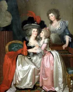 Jean-Laurent Mosnier, Portrait de la famille Bergeret de Grandcourt, vers 1785, huile sur toile