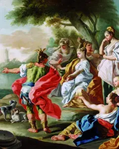 Francesco de Mura, Le départ d’Énée, vers 1740, huile sur toile, collection musée des Beaux-Arts de Brest