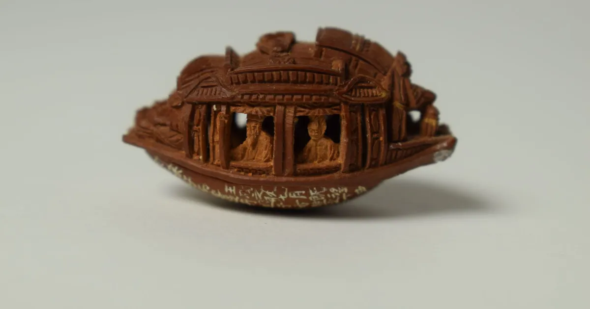 Gravure Sur Bois Originale - Bateau De Pêche & Cuisinier - Le Centenaire Du Train - E12579