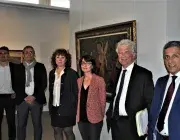 François Cuillandre, maire de Brest, et son adjoint à la culture, Réza Salami, ont accueilli au musée des beaux-arts, avec sa directrice Sophie Lessard, l'équipe d'Altran, dans le cadre du mécénat de compétences qui lie les deux entités.
