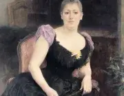  Raphaël COLLIN, Portrait de Madame Dreyfus, 1891, huile sur toile, collection musée des Beaux-Arts de Brest