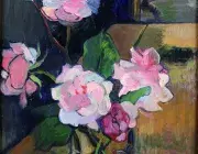 Suzanne Valadon, Bouquet de roses, 1936, huile sur contreplaqué, dépôt de l'Etat