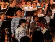  Labellisée ville 100 % éducation artistique et culturelle, la ville de Brest propose de nombreux dispositifs d'accès à la culture à ses jeunes, comme ici l'orchestre Demos.