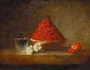 Jean Siméon Chardin, Panier de fraises,1761, huile sur toile, Paris, musée du Louvre