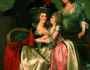 Jean-Laurent MOSNIER, Portrait de la famille Bergeret de Grandcourt, vers 1785, huile sur toile, collection musée des Beaux-Arts de Brest