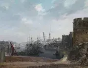 Jules NOËL, Le port de Brest, 1845, huile sur toile, collection musée des Beaux-Arts de Brest