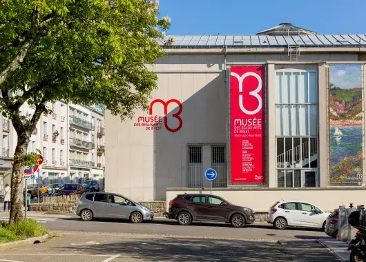 Vue du mur extérieur du musée des Beaux-arts de Brest