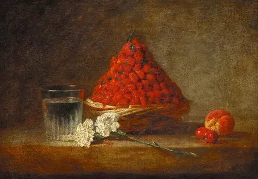 Jean Siméon Chardin, Panier de fraises,1761, huile sur toile, Paris, musée du Louvre