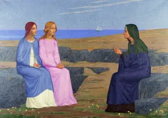 Alexandre SÉON, Le récit, 1898, huile sur toile, collection musée des Beaux-Arts de Brest