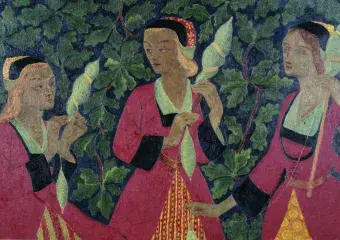Paul SÉRUSIER, Les trois fileuses, 1918, huile sur toile, collection musée des Beaux-Arts de Brest
