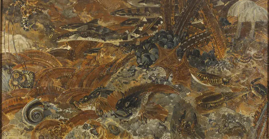Mathurin MÉHEUT, Faune des mers, 1931, huile sur toile, collection musée des Beaux-Arts de Brest