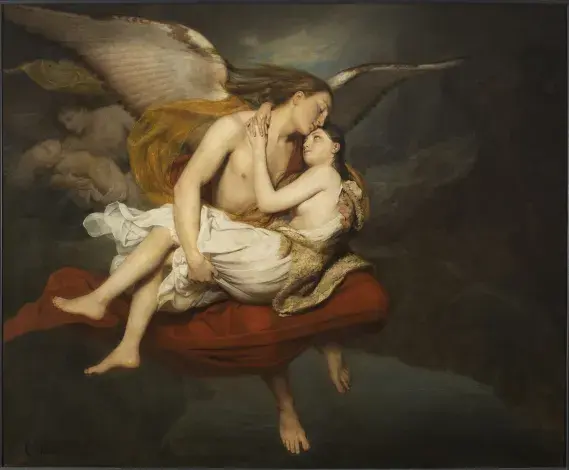 François-Édouard CIBOT, Les amours des anges au moment du déluge,1834, huile sur toile, collection musée des Beaux-Arts de Brest