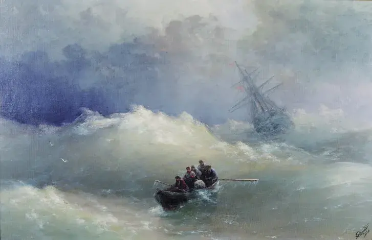 Ivan Konstantinovich AÏVAZOVSKI, La vague, 1886, huile sur toile, Dépôt du Musée du Louvre