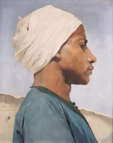 Paul LEROY, Portrait d’un jeune guide,1884, huile sur toile, collection musée des Beaux-Arts de Brest