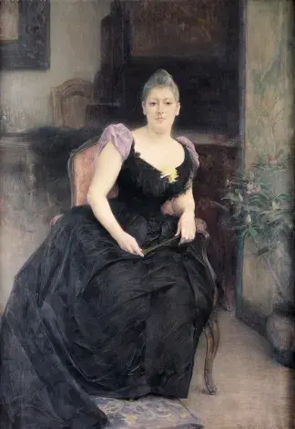 Raphaël COLLIN, Portrait de Madame Dreyfus, 1891, huile sur toile, collection musée des Beaux-Arts de Brest