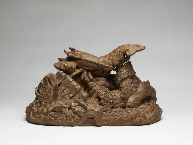 Mathurin MÉHEUT, Crustacés, 1930-1950, terre cuite, collection musée des Beaux-Arts de Brest