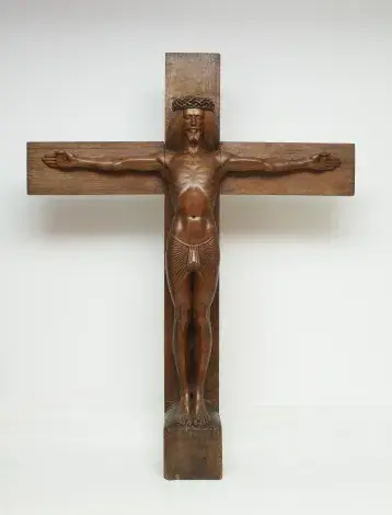 Georges LACOMBE, Christ, 1898, acajou, collection musée des Beaux-Arts de Brest