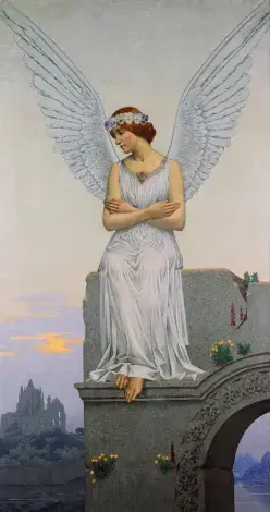 Alexandre SÉON, La Pensée, 1900, huile sur toile, collection musée des Beaux-Arts de Brest