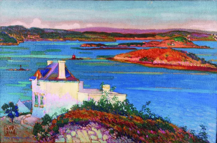 Henry de WAROQUIER, Maison blanche au bord de la mer, 1908, huile sur toile, Dépôt du Musée d’Orsay
