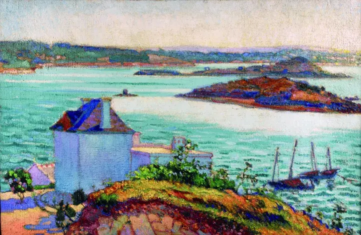 Henry de WAROQUIER, Maison blanche au bord de la mer, 1908, huile sur toile, Dépôt du Musée d’Orsay