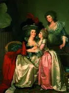 Jean-Laurent MOSNIER, Portrait de la famille Bergeret de Grandcourt, vers 1785, huile sur toile, collection musée des Beaux-Arts de Brest