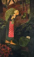 Paul SÉRUSIER, Les porteuses de linge ou Le passage du ruisseau, 1897, huile sur toile, collection musée des Beaux-Arts de Brest