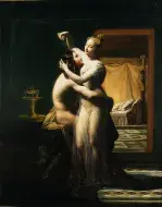 Pierre-Claude DELORME, Hero et Léandre, 1810, huile sur toile, collection musée des Beaux-Arts de Brest