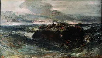 Eugène ISABEY, Le naufrage de l'Émily, 1865, huile sur toile, collection musée des Beaux-Arts de Brest