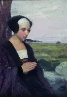 Edgard MAXENCE, La prière bretonne, fin 19e-début 20e siècle, huile sur toile, collection musée des Beaux-Arts de Brest