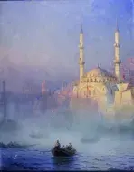 Ivan Konstantinovich AÏVAZOVSKI, Constantinople, la Mosquée de Top-Kahné, 1884, huile sur toile, Dépôt du Musée du Louvre