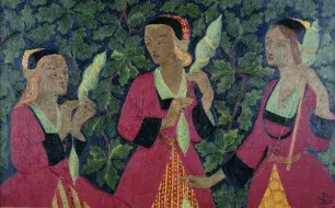 Paul SÉRUSIER, Les trois fileuses, 1918, huile sur toile, collection musée des Beaux-Arts de Brest