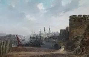 Jules NOËL, Le port de Brest, 1845, huile sur toile, collection musée des Beaux-Arts de Brest