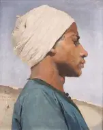 Paul LEROY, Portrait d’un jeune guide,1884, huile sur toile, collection musée des Beaux-Arts de Brest