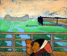 Émile BERNARD, Chiffonnières – Clichy, 1887, huile sur toile, collection musée des Beaux-Arts de Brest