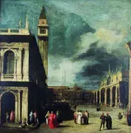 Giovanni Antonio CANAL dit CANALETTO , Venise, la Piazzetta San Marco, vers 1740, huile sur toile, collection musée des Beaux-Arts de Brest