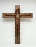 Georges LACOMBE, Christ, 1898, acajou, collection musée des Beaux-Arts de Brest