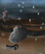 Yves TANGUY, Quand on me fusillera, 1927, huile sur toile, collection musée des Beaux-Arts de Brest
